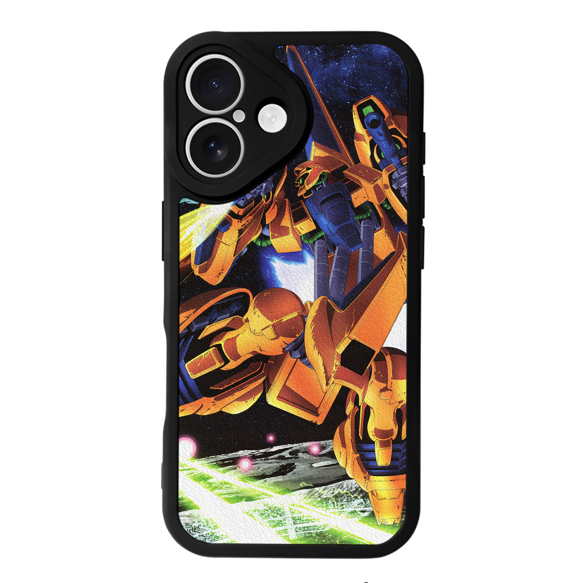 （画像用） 機動戦士ガンダム Mobile Suit Gundam 【iPhone 16シリーズ対応】シリコンスマホケース（レザー調） 材質：シリコン